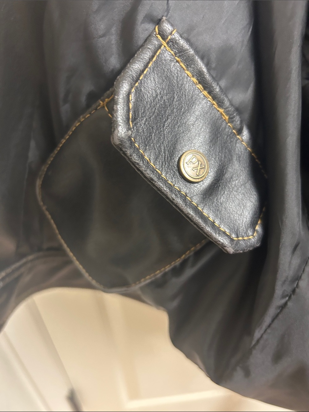 PX Genuine black jacket featuring a minimalist café racer aesthetic. Large - Picture 12 of 13